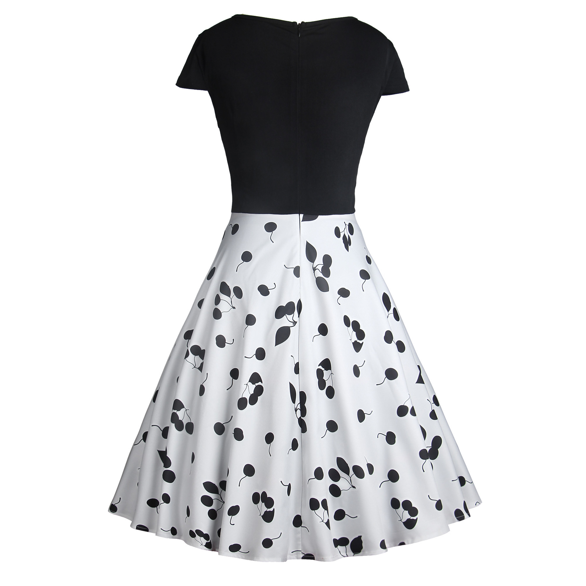Black White Print Dress
