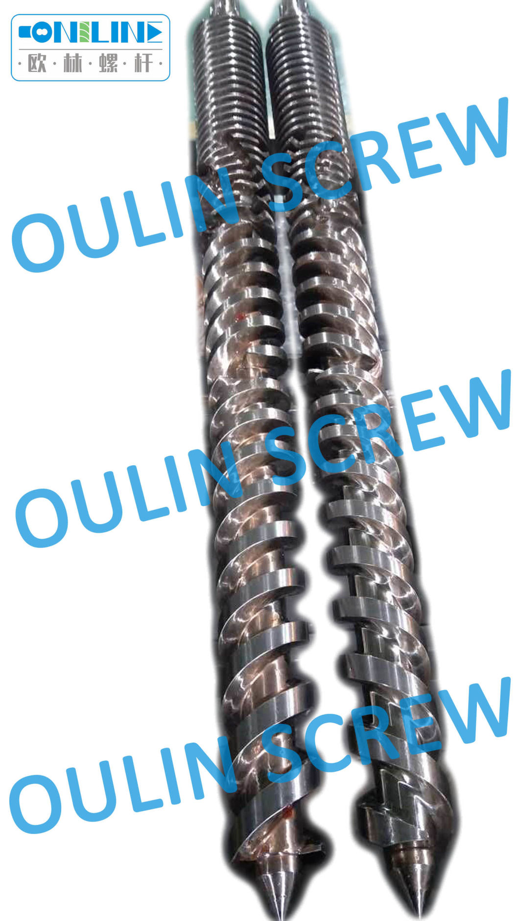 65/132 Bimetallic Double Conical Screw Fass für Terrassenbrett (PE mit Holzmehl)