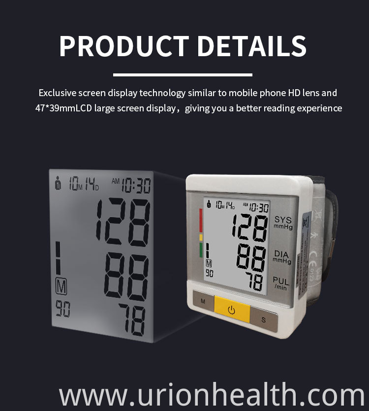 Wireless Wrist Heart Rate Mini Blood Pressure Monitor China ...