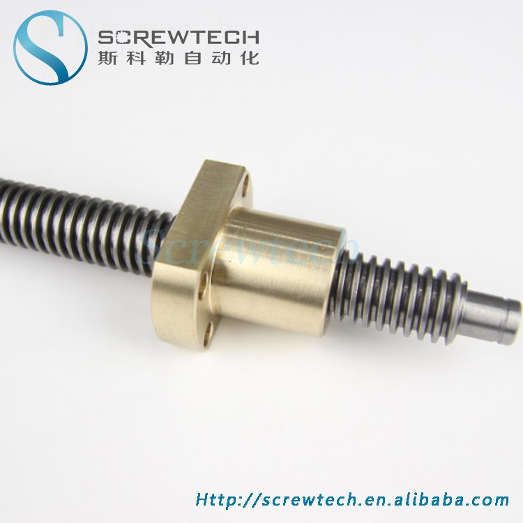 Screw Rod Component Stack High Precision Trapezoidal Screw Rod Tr16x3 For Linear Actuator, High ...