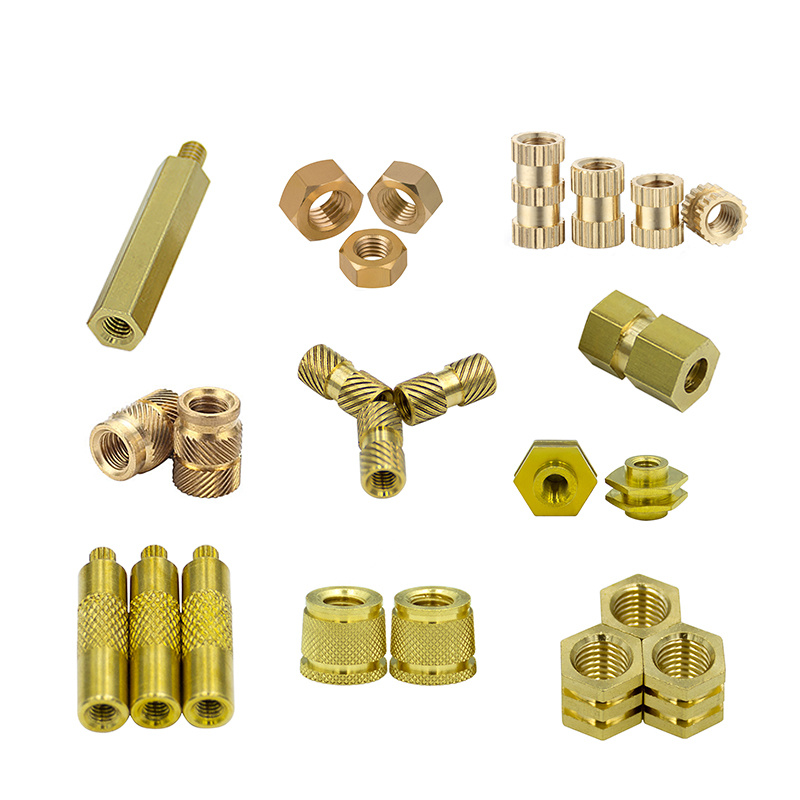 OEM High Precision Customized Made Brass Copper Bush Knurled Insert for Bearing Motor