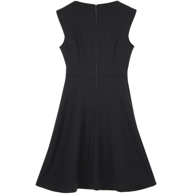 Solid Color Sleeveless Formal Dress