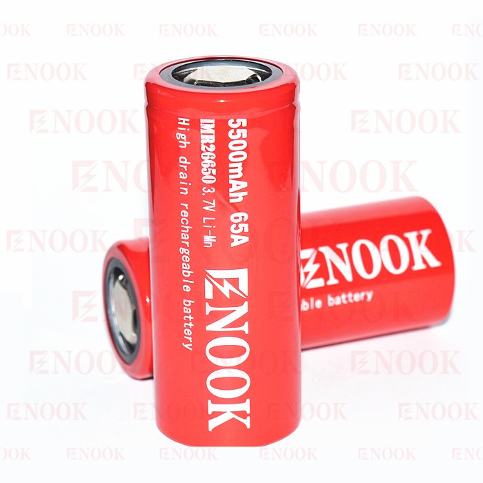 Safe Enook 26650 5500mAh 65A Rechargeable Cell 