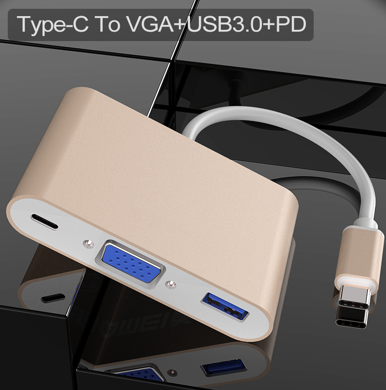 USB C to VGA PD Thunderbolt USB C to VGA PD Thunderbolt