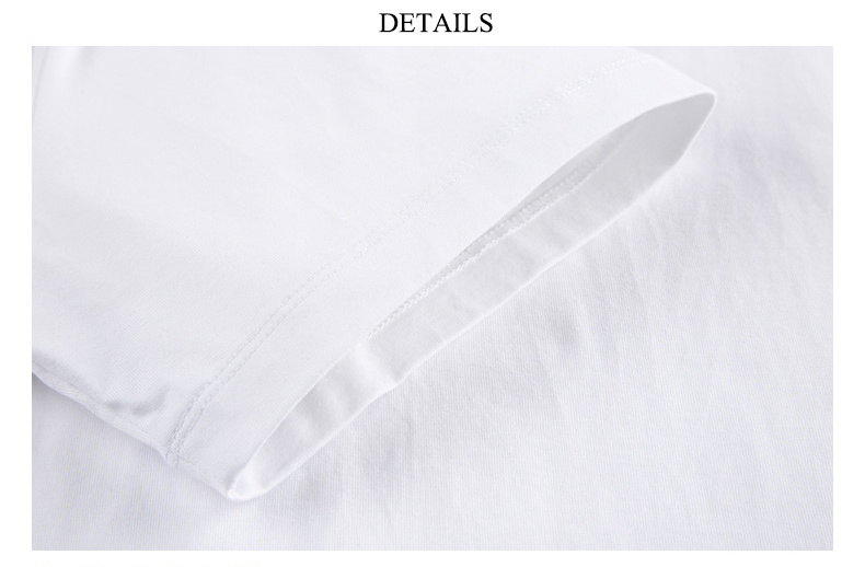 T-shirt da uomo slim 100% cotone con stampa ad acqua 150GSM