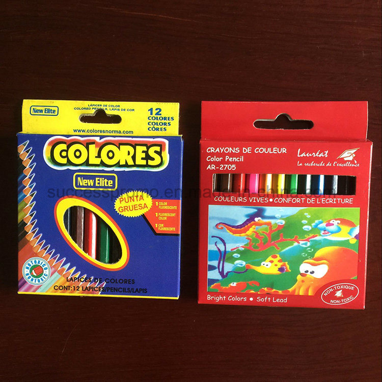 Lápiz de color para niños promocionales Juego de color en caja de color