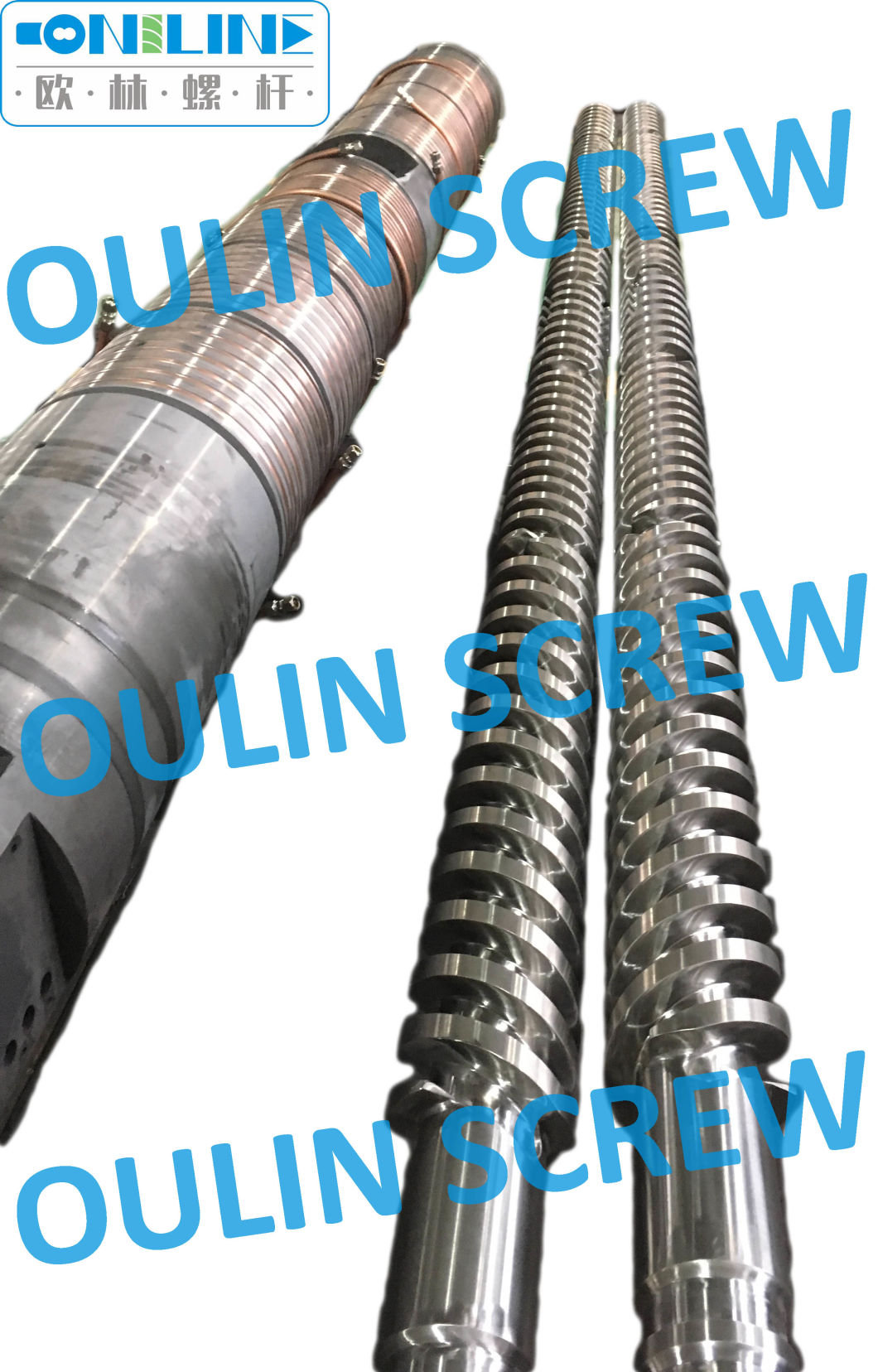 Bimetallic Bausano 125mm Twin Parallel Screw and Barrel for PVC+ABS Pelleting/ Granulating