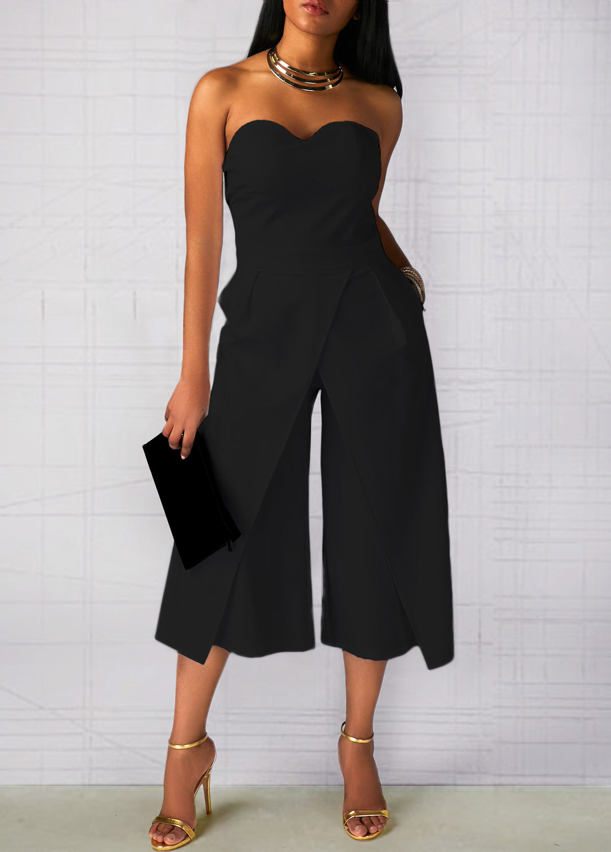 Office Loose Black Tube Dress