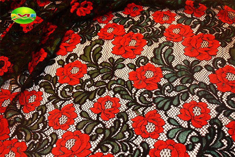 embroidery lace dress fabric