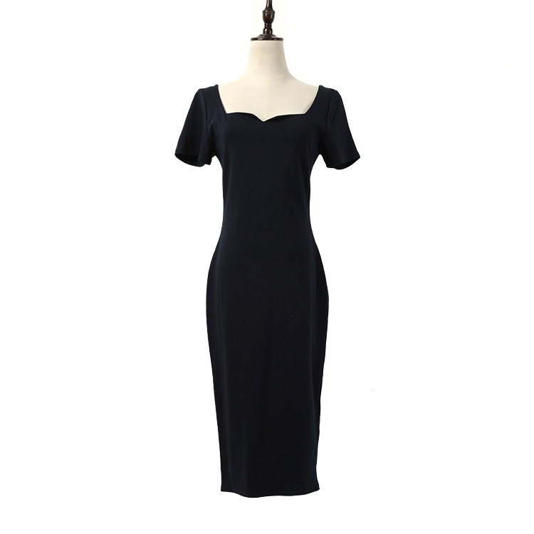 Black Slim Dress For Lady