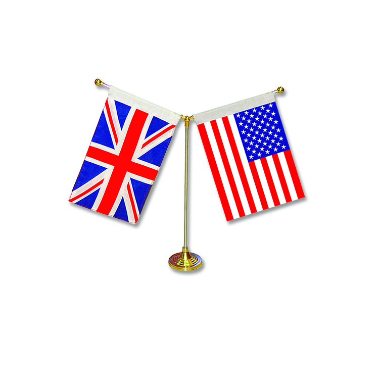 Wholesale Polyester Printed Metal Stick Table Flag 