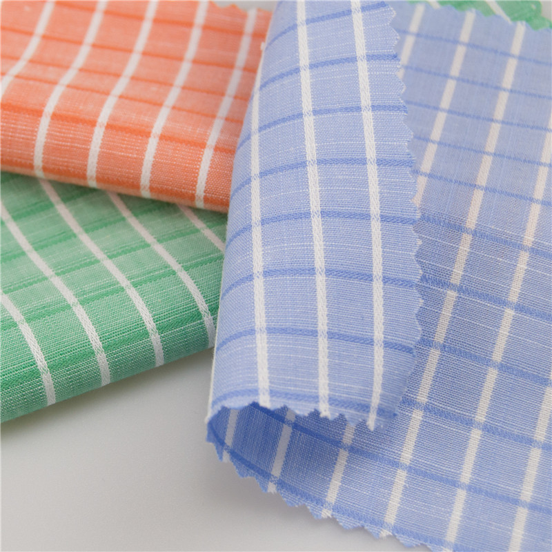 Yarn dyed checked cotton fabrics for shirt