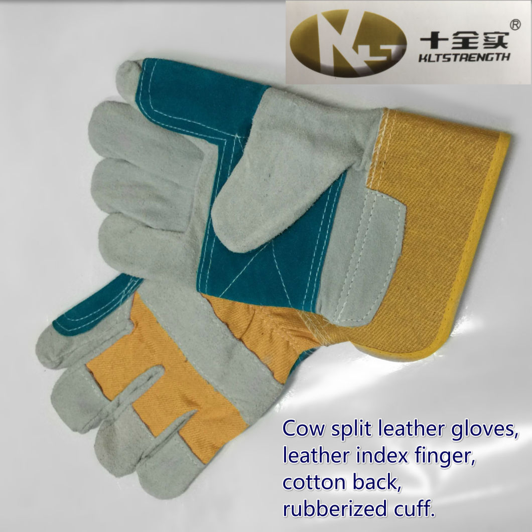 Double Palm/Patched Palm Cow Leather Working Gloves