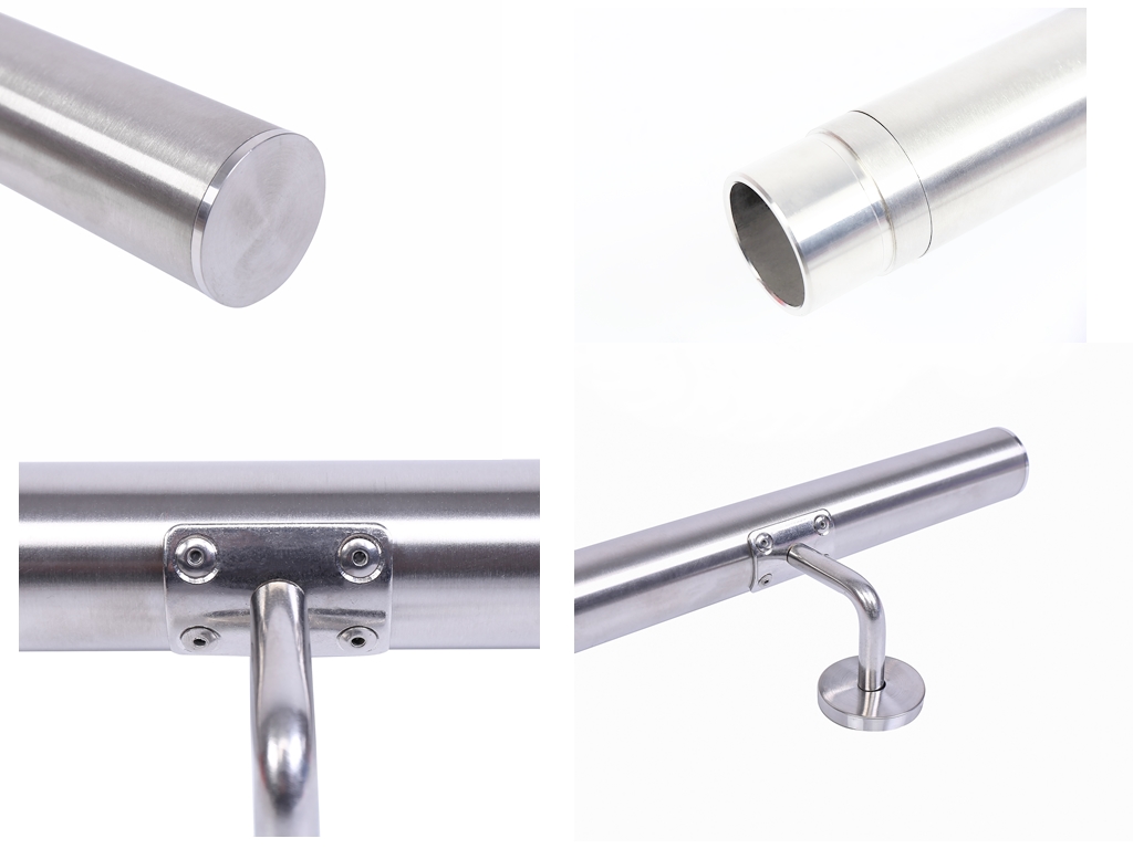 Stainless Steel Removable Escalator Wall Mount Handrail