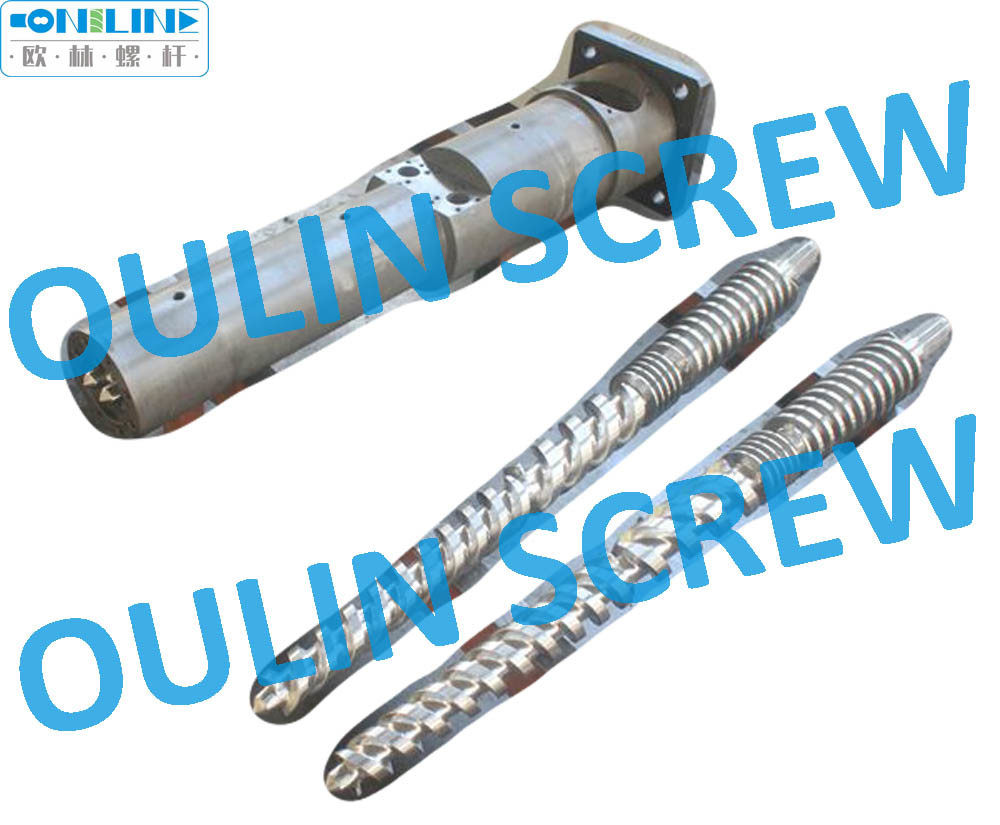 Kraussmaffei Kmd40kk Twin Conical Screw and Barrel for PVC Profile