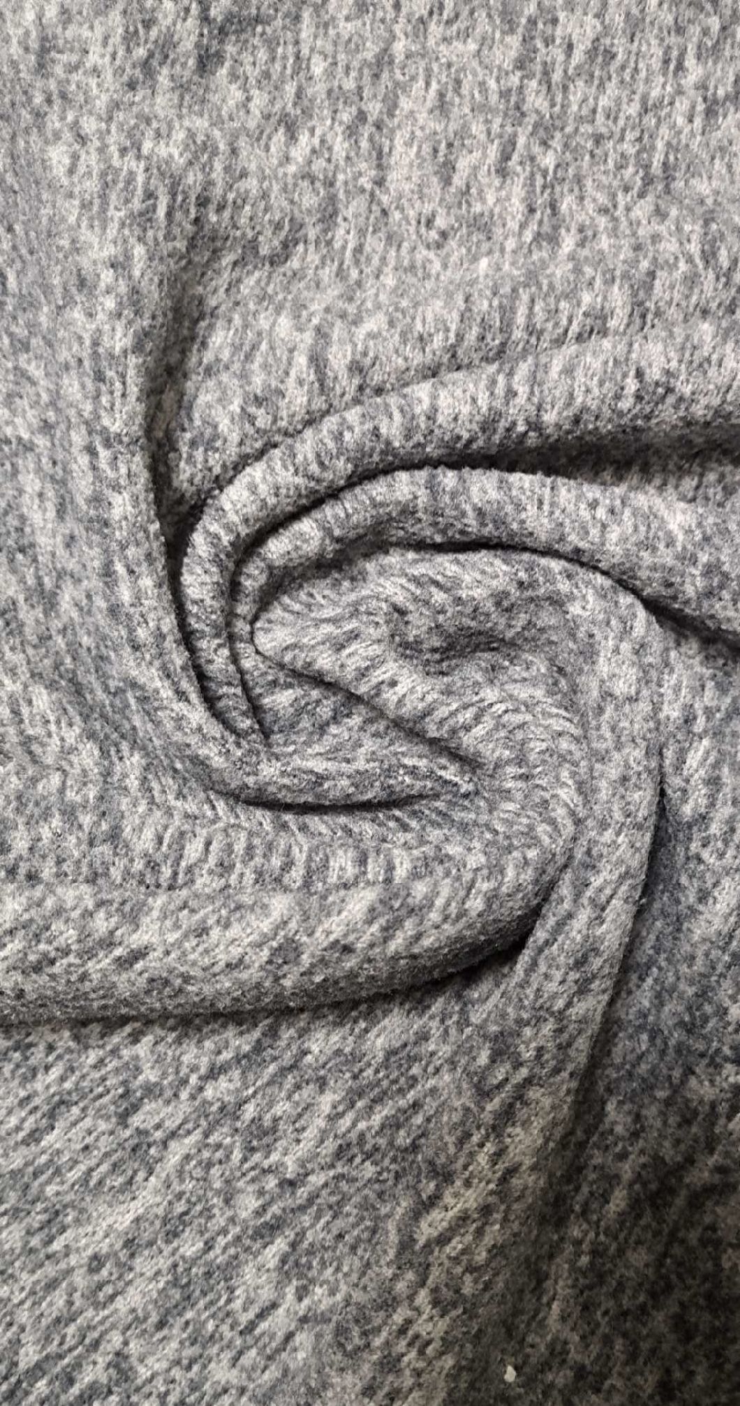 100% polyester Hacci Fleece tyg med katjon