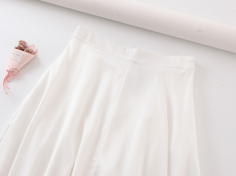 White Chiffon Skirt