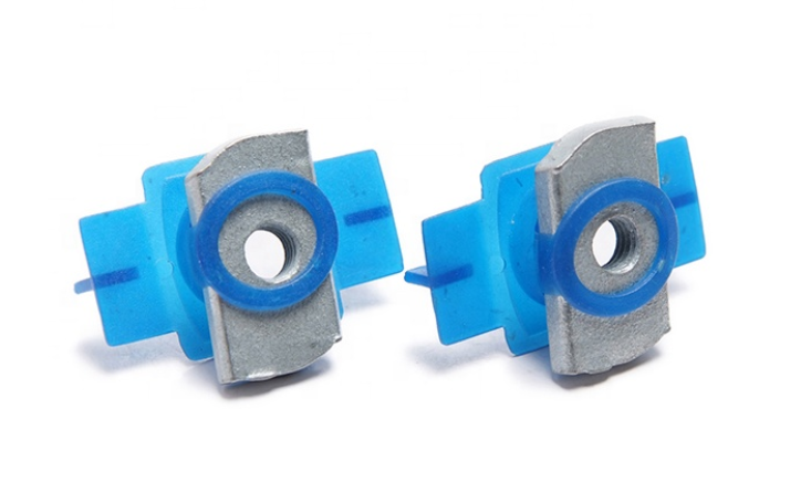 Carbon steel plastic wing channel nut