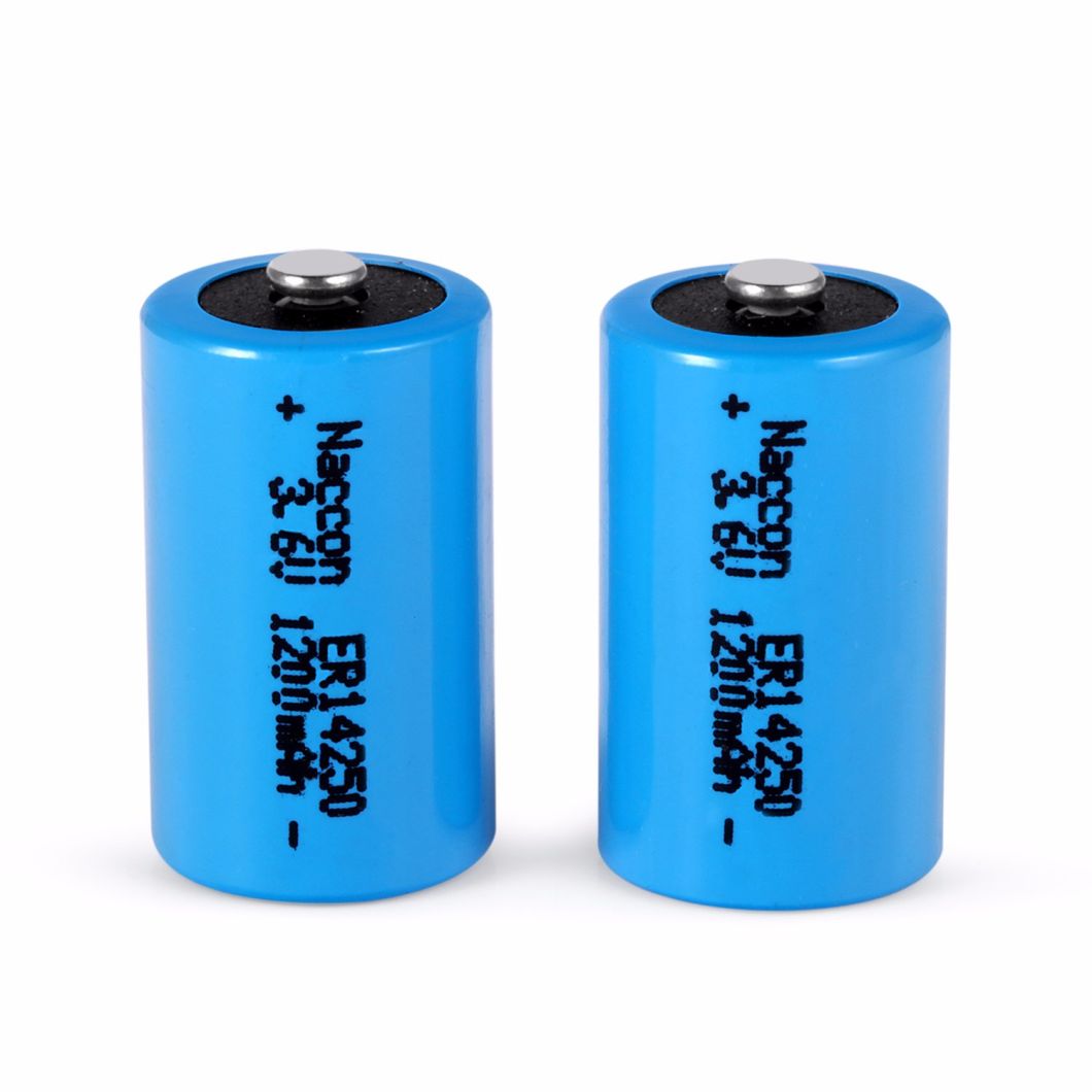 Er14250 1200mAh 3.6V Lithium Thionyl Chloride Battery