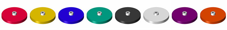 colors of the rubber coated magnet 
