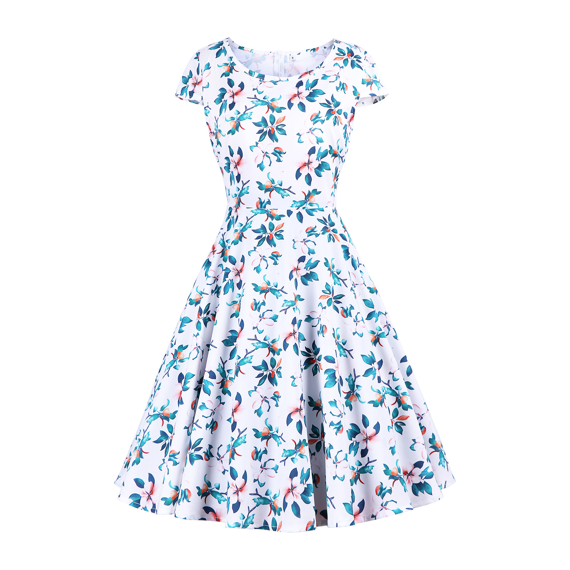  Round Neck Custom Retro Dress