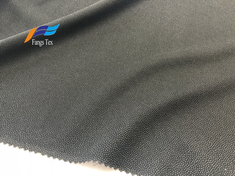 Jacquard Dots Polyester Linings Adhesive Black Abaya Fabric 1