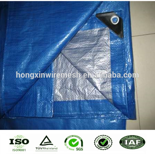 blue silver tarpaulin