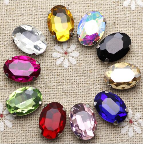 Best Crystal Pointback Rhinestones Rhinestone Crystal Stone Glass Diamond Stone Factory (TP-Oval 13*18)