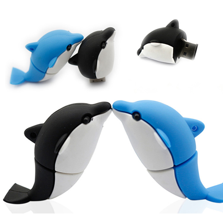 Dolphin PVC USB Flash Drive Customized Dolphin PVC USB Flash Drive Customized