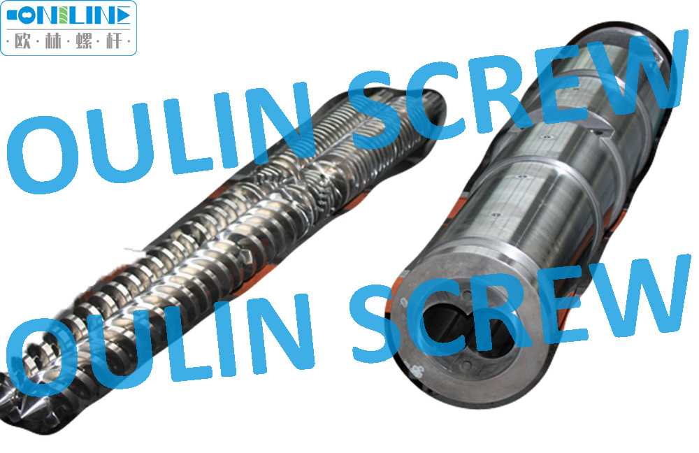 Liansu 55/120 Twin Conical Screw and Barrel for PVC Pipe, Sheet, Profile, Granulation