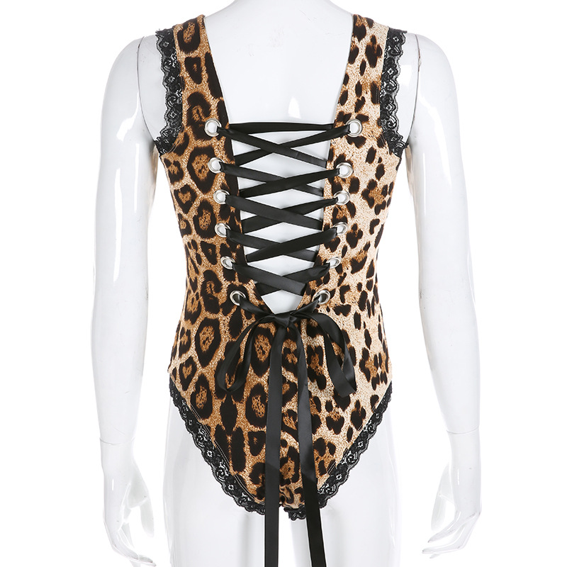Sleeveless Tie Up Back Bodysuit