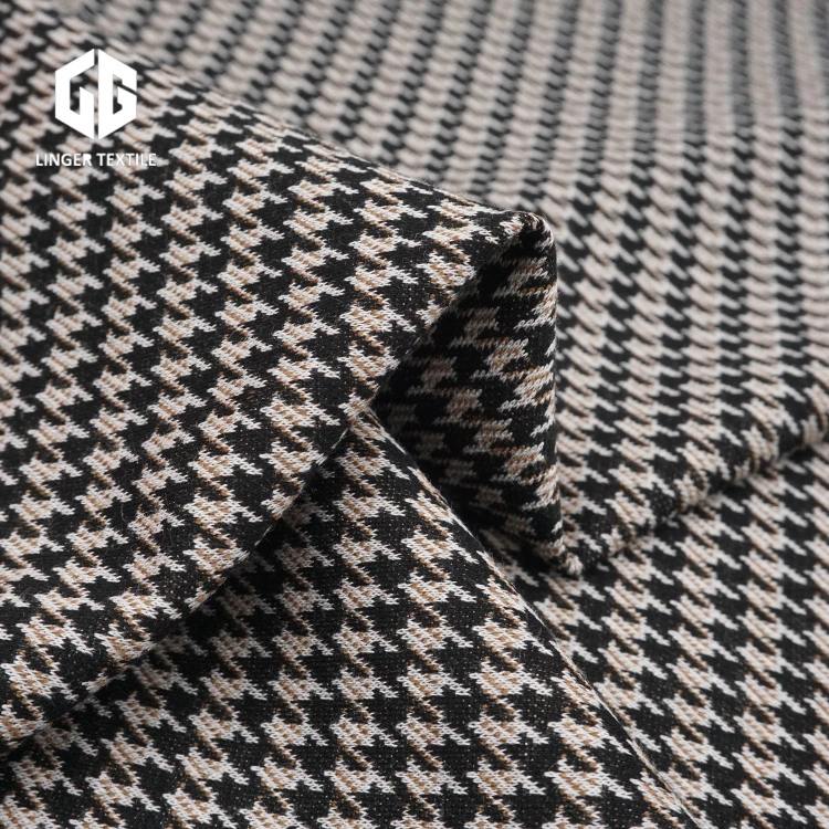 Houndstooth Jacquard Cotton Fabric