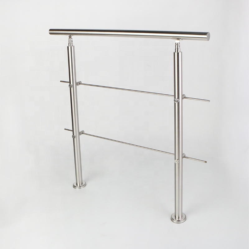 2 CrossBars Removable Stainless Steel Step Railing