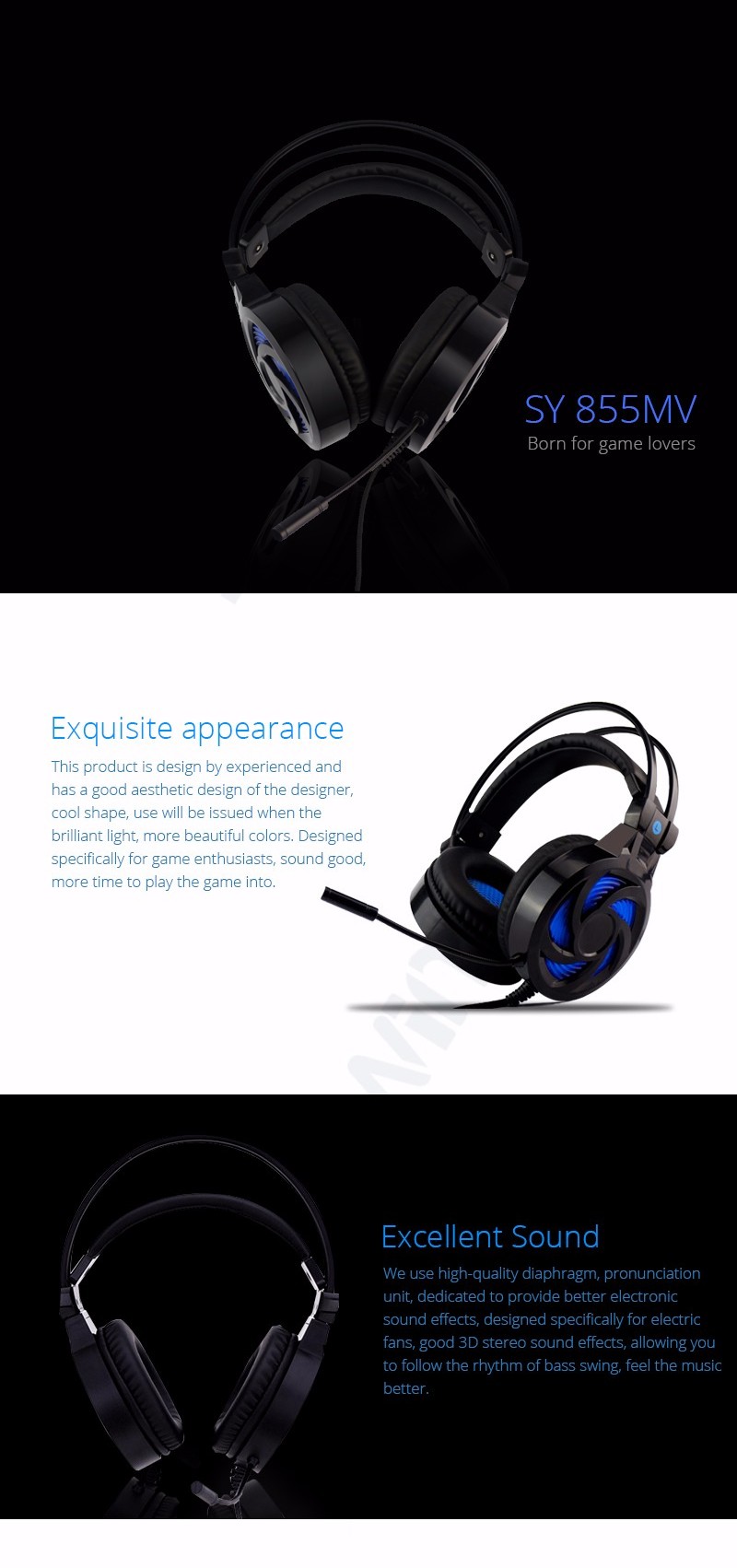 Hi-Fi Microphone Bass Stereo Sounds Gaming Headset