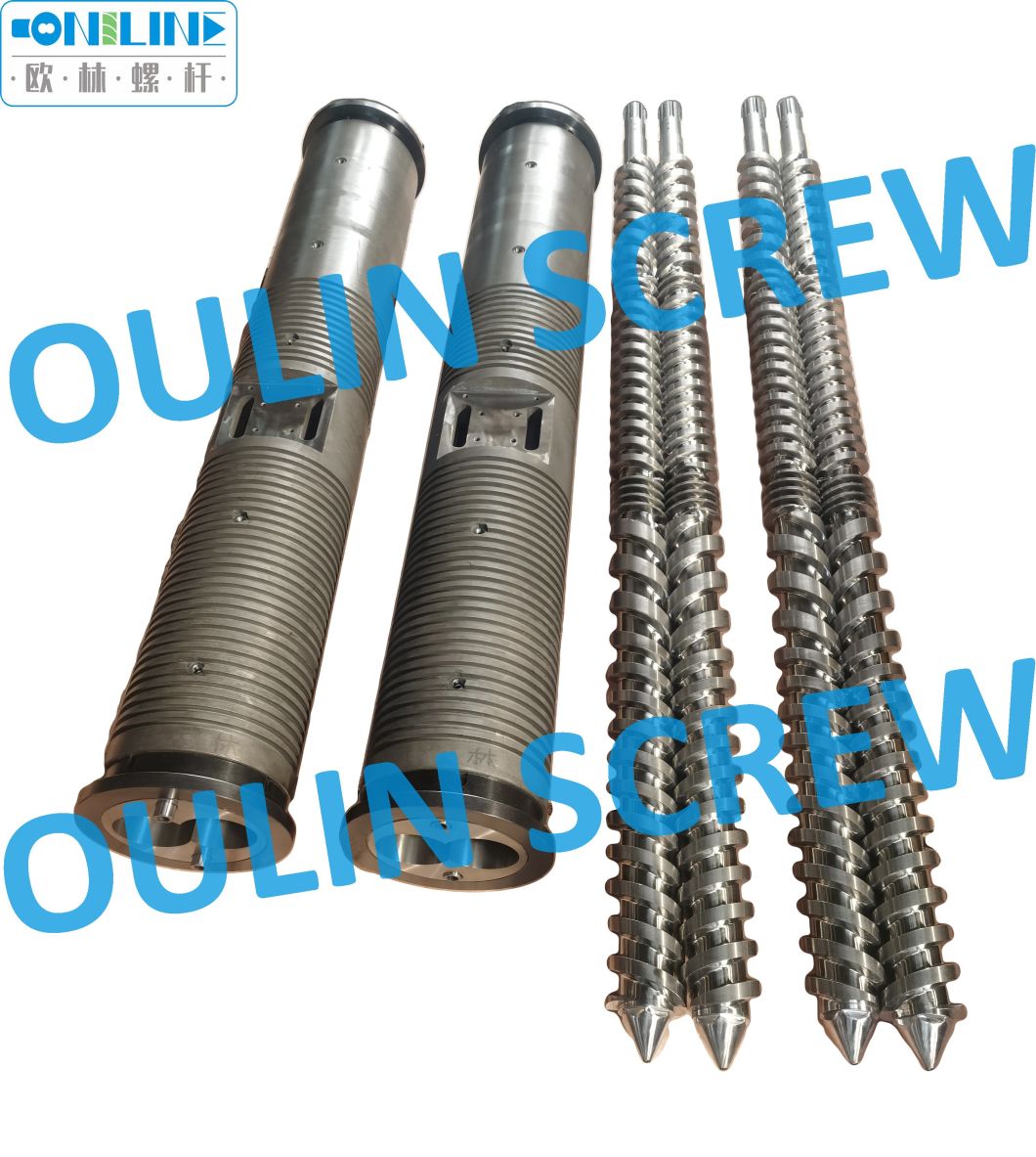 Produce Luigi Bandera Twin Parallel Screw and Barrel for PVC Profiles, Pipe, Sheet Extrusion