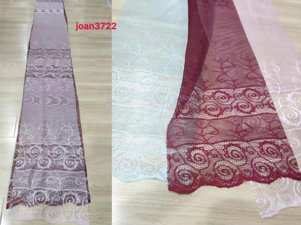 Shaoxing Cheap Lace Warp Mesh Knitting Curtain Fabric 4