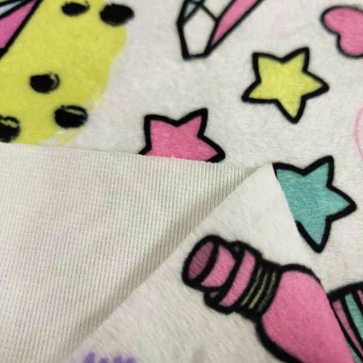 100% Polyester Mink Print Fleece Baby Blanket Fabrics