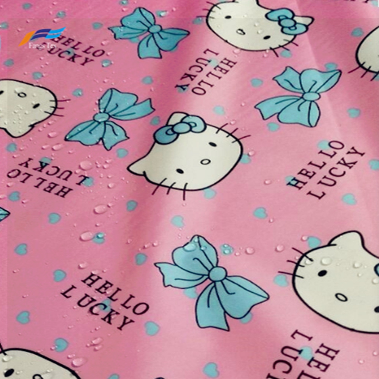 Polyester 190T PVC Taffeta Printed Waterroof Children Fabric 2