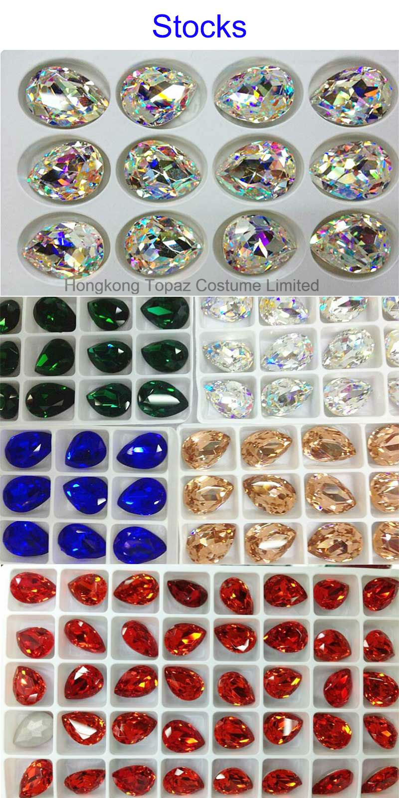 China Wholesale Rhinestone Pointed Back Manufacturer Glass Beads Glass Crystal (TP-Drop 13*18)