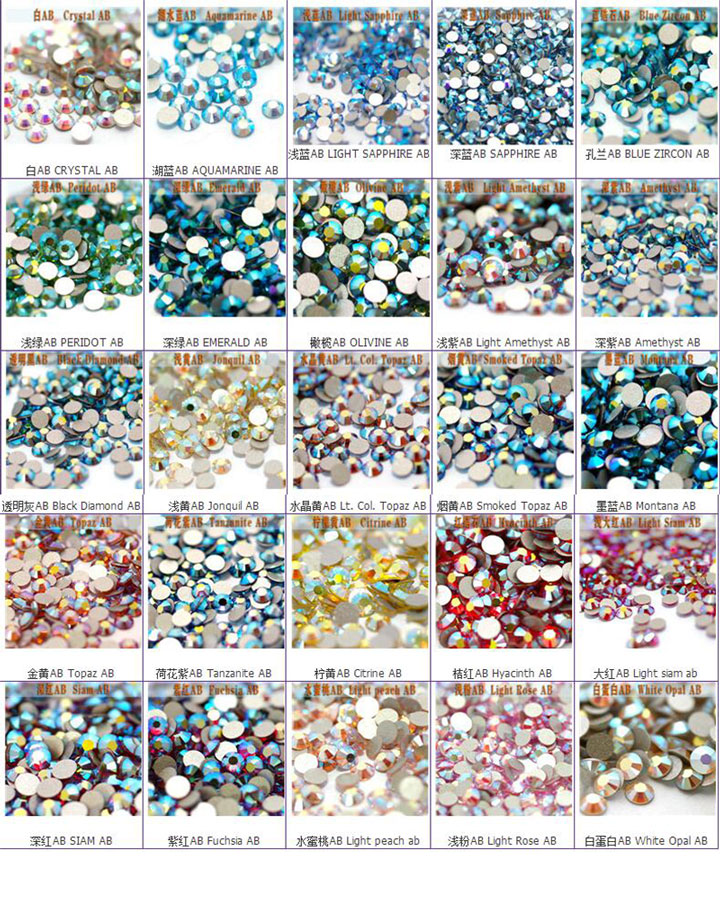 Sticker Golden Strass Crystal for Nails Crystal Stone Ss 1440 Glass Crystal (FB-SS3 ss4 ss5 ss6 golden)