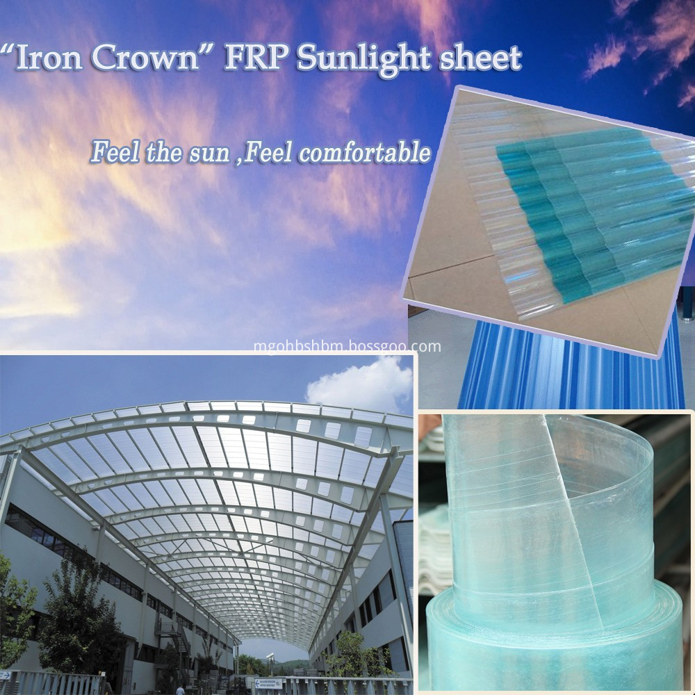 Anti-UV Anti-aging Long-Span Plastic 0.2mm FRP Sheets