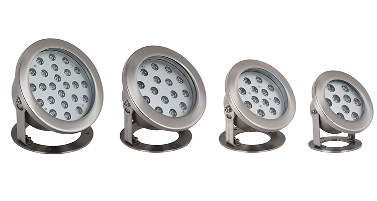 Stainless steel underwater spotlights for fountain lighting