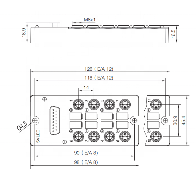 M8 DB15 Connector M8 DB15 Connector