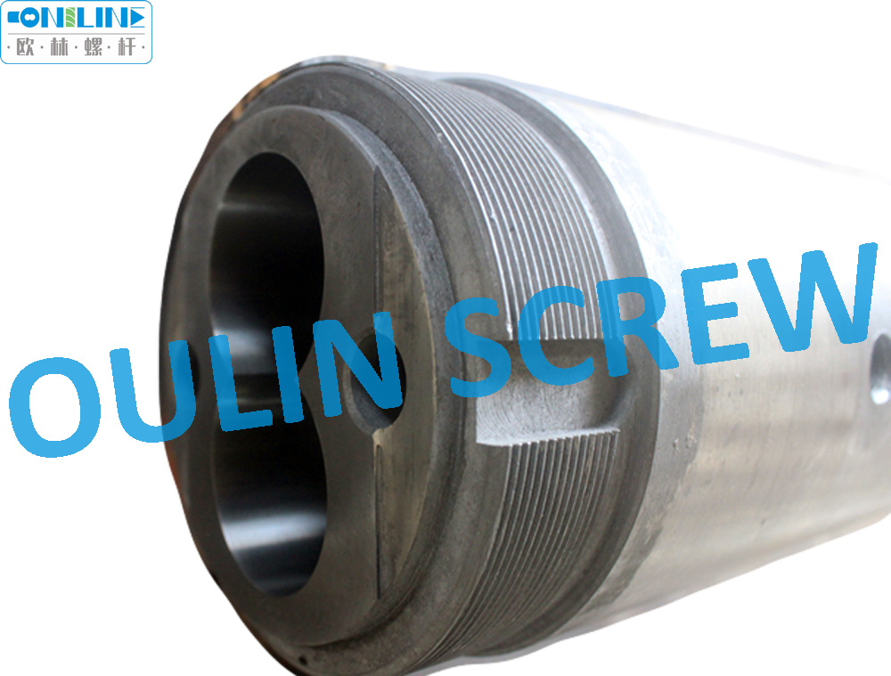 55mm Double Parallel Screw Barrel for PVC Sheet/ Profile/ Pipe/ Pellets