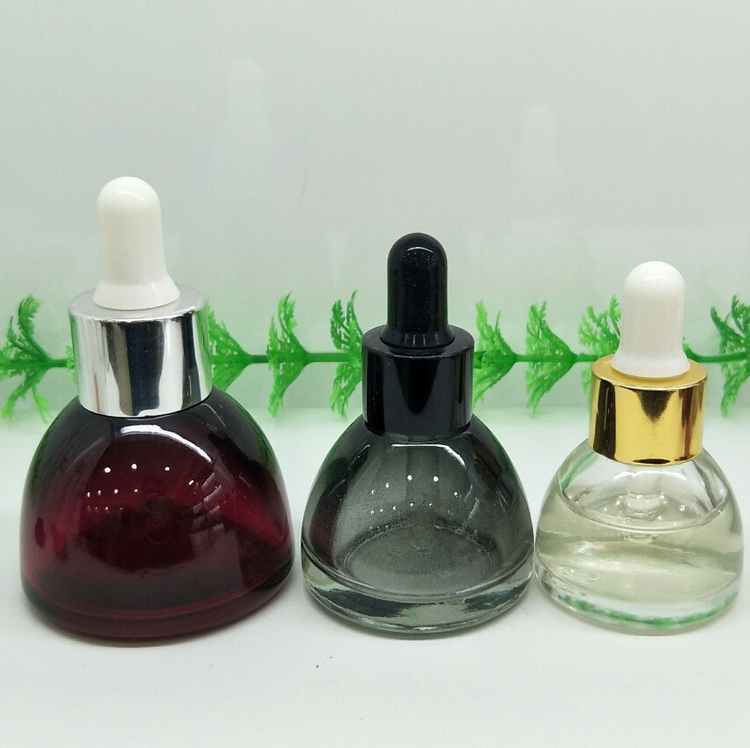 30ml colorful triangle glass dropper bottles