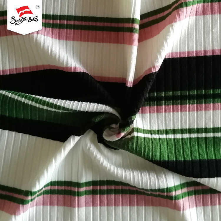 Shaoxing Factory Rib Print Stripe