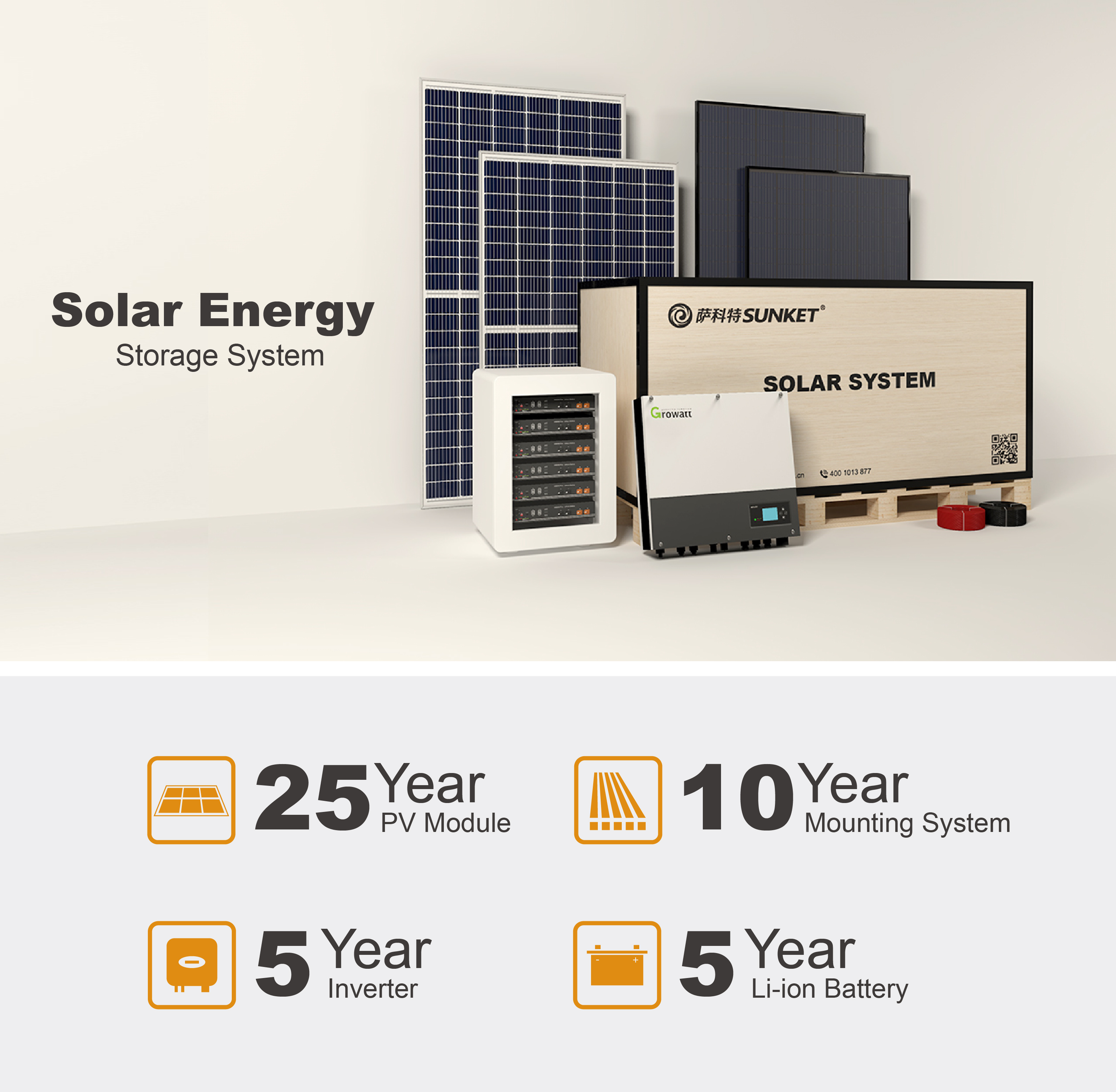 6KW On Off Grid Solar Energy Storage System