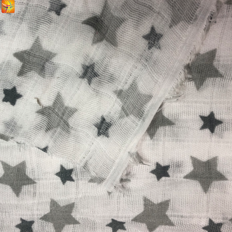 Cotton Printed Muslin Baby Fabric