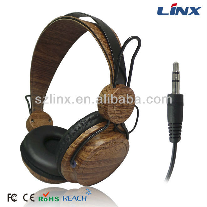 new design customized logo wooden headphone