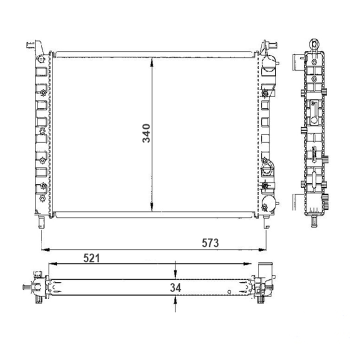 fiat cooling truck radiator fiat cooling truck radiator